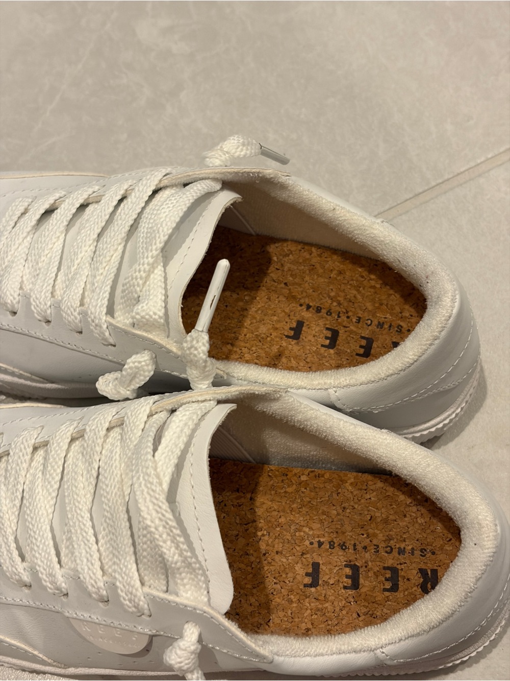 Reef Lay Day Seas Women's Leather Sneakers in White Size 7 - Picture 8 of 11